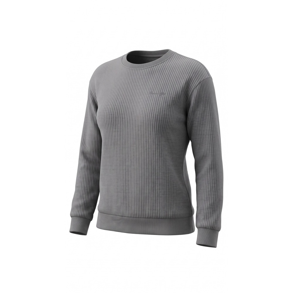HM Loose Fit Ribbed Sweatshirt Gray Echo Heights Crewneck Small P/N 1254358 0